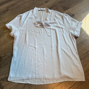 Light Blue Women’s Top with Bow Detail